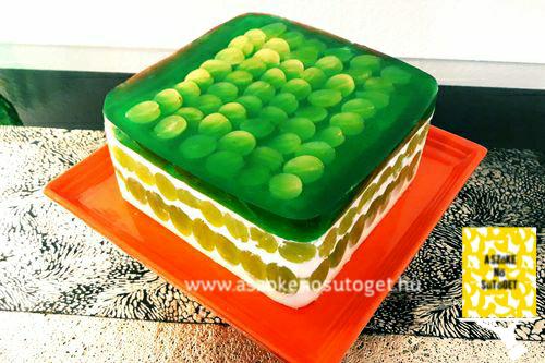 szőlőzselés torta