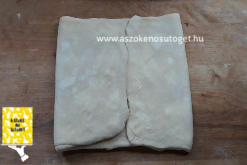 duplánál a két szélét középre hajtom